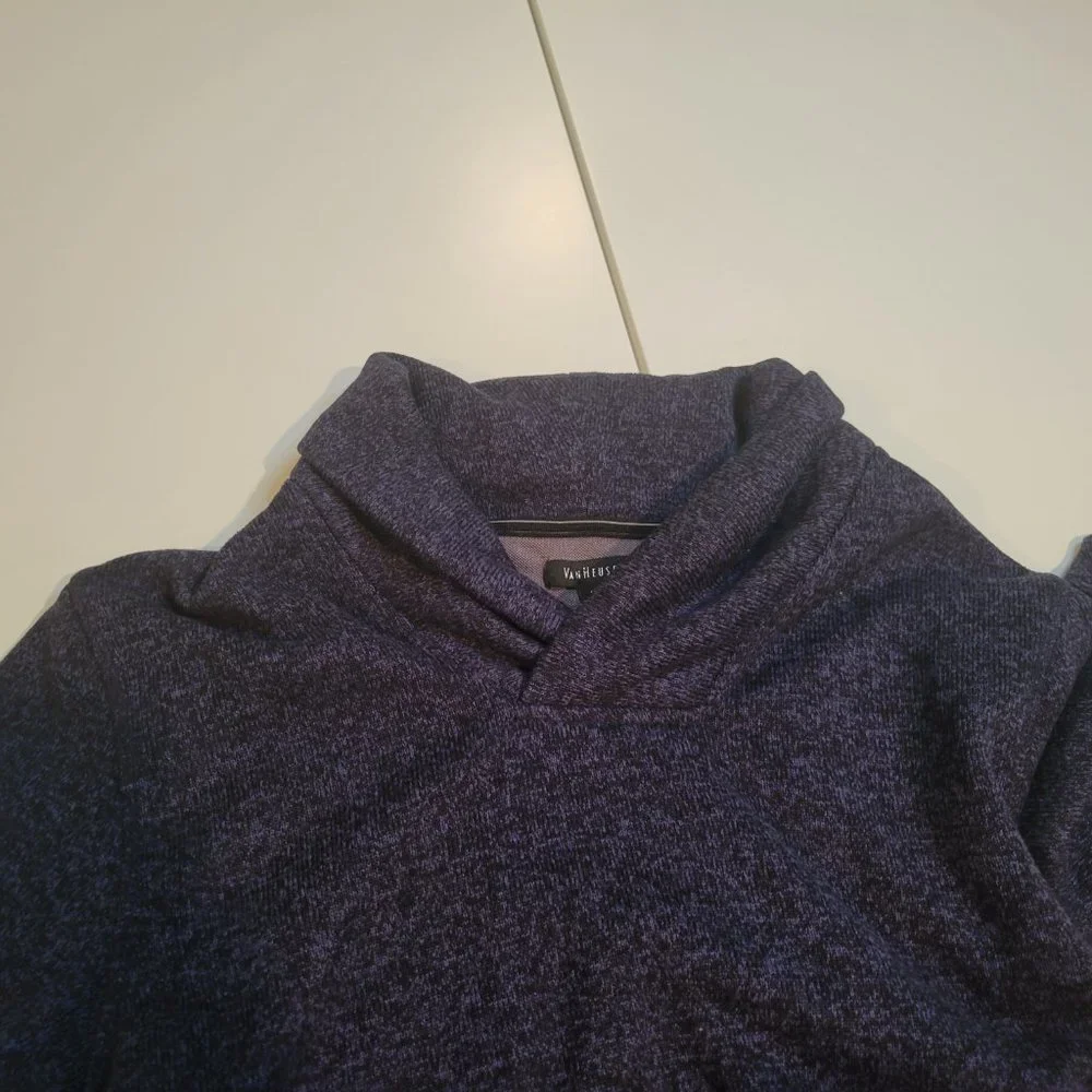 Van Huesen Mens Size small Sweater Dark Grey Cowl Neck - Picture 2 of 3